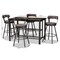 Baxton Studio Arcene Rustic Antique Grey Upholstered 5-Piece Pub Set 149-8969-8965 - alternate 4